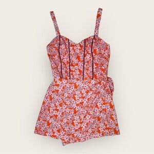NWOT | Band of the Free | Floral Skort Jumpsuit | Orange | Medium